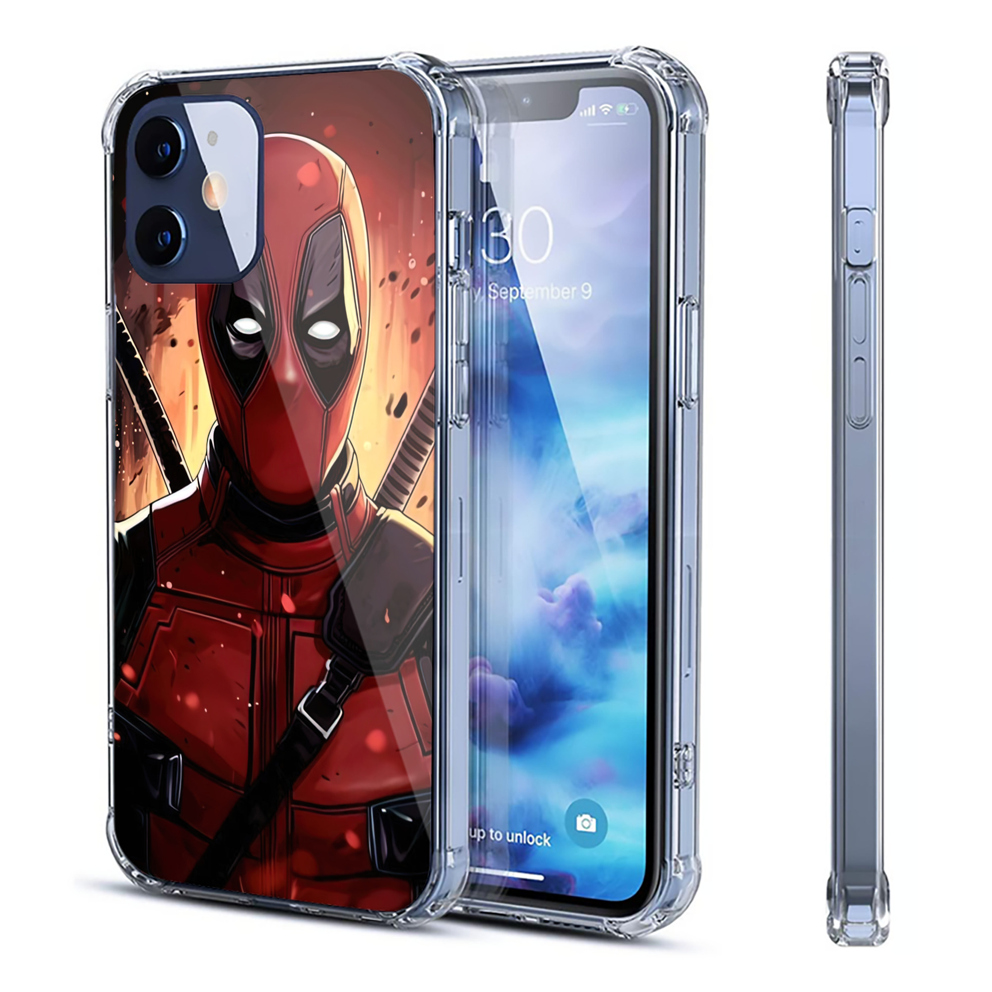 （画像用） Deadpool デッドプール 【iPhone 12シリーズ対応】透明スマホケース（クリアソフトケース）